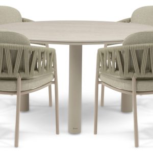 4 Seasons Outdoor Calma/Trino 140 cm dining tuinset 5-delig (9506889343227)