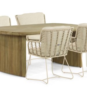 4 Seasons Outdoor Fabrice/Falcon 180 cm dining tuinset 5-delig (8785303631701)